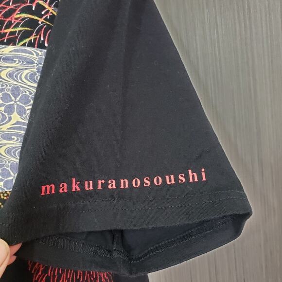 Makuranosoushi fireworks graphic short sleeve pocket front t-shirt Men's size L - Picture 6 of 8